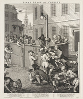 KG 15053
<br/>
First stage of cruelty uit de prentenserie The four stages of cruelty
<br/>
<em>Hogarth, William (1697 - 1764)</em>